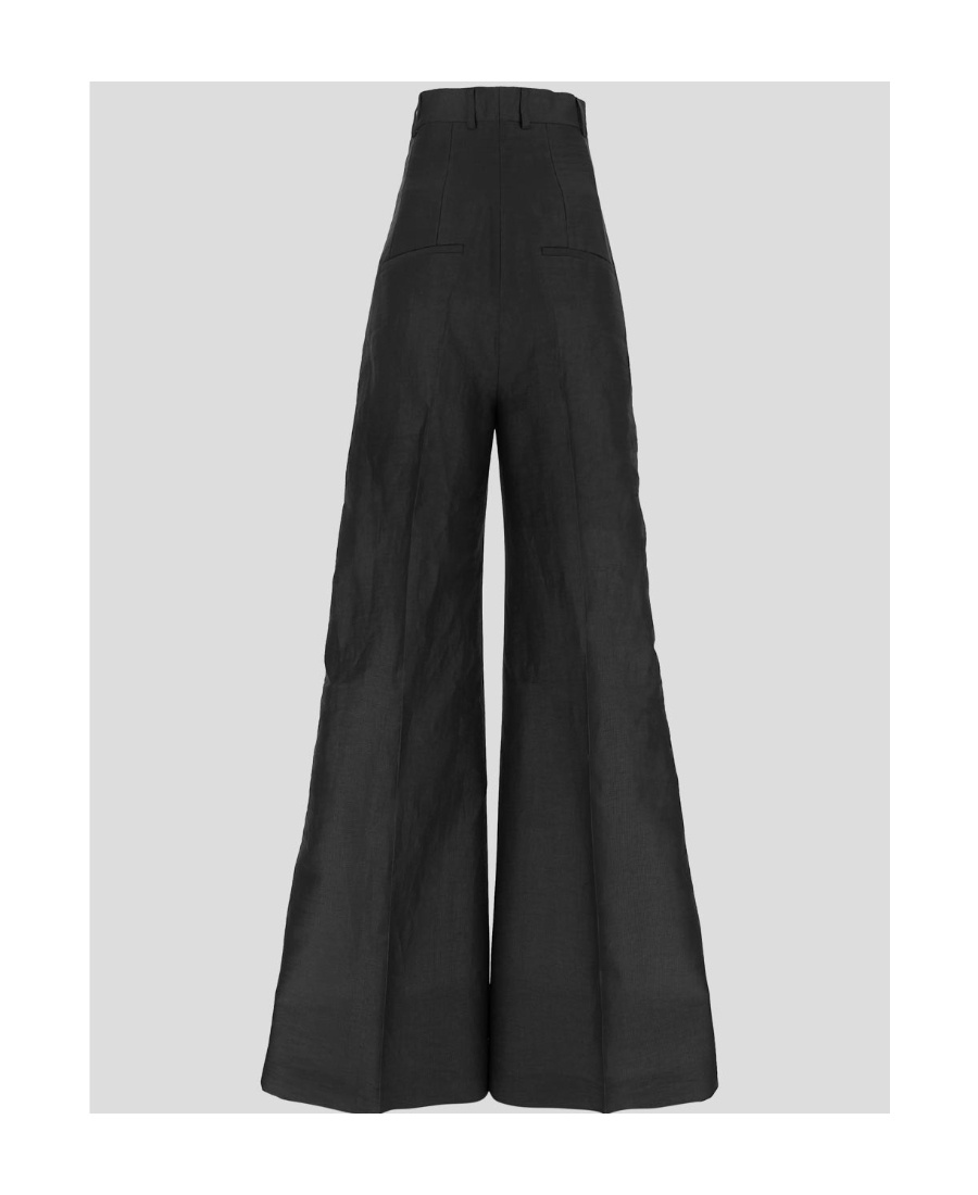 Rick Owens High-waist Wide-leg Trousers In Black