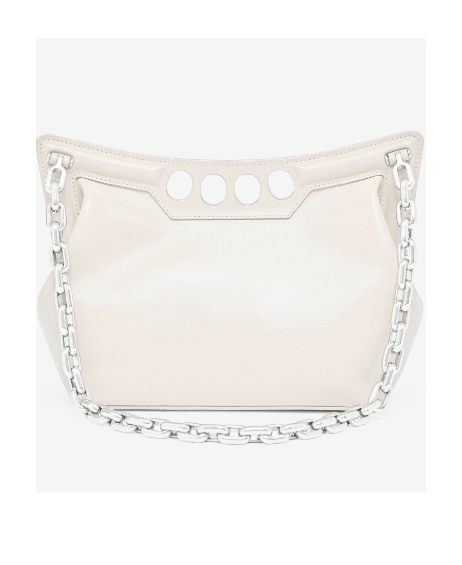 Alexander Mcqueen The Peak Curved Mini Bag In White
