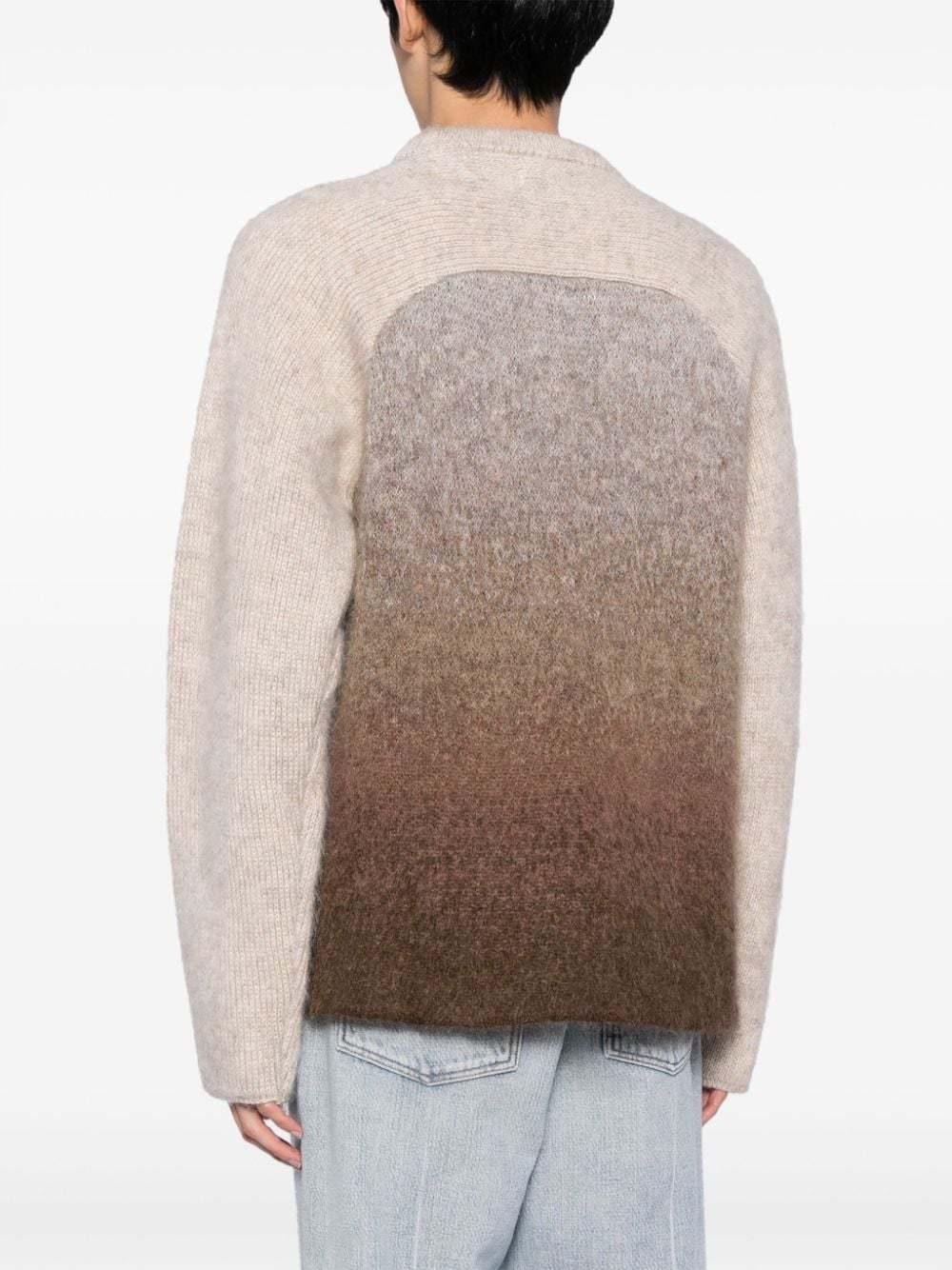 Erl Multicolor Mohair Blend Sweater In Nude