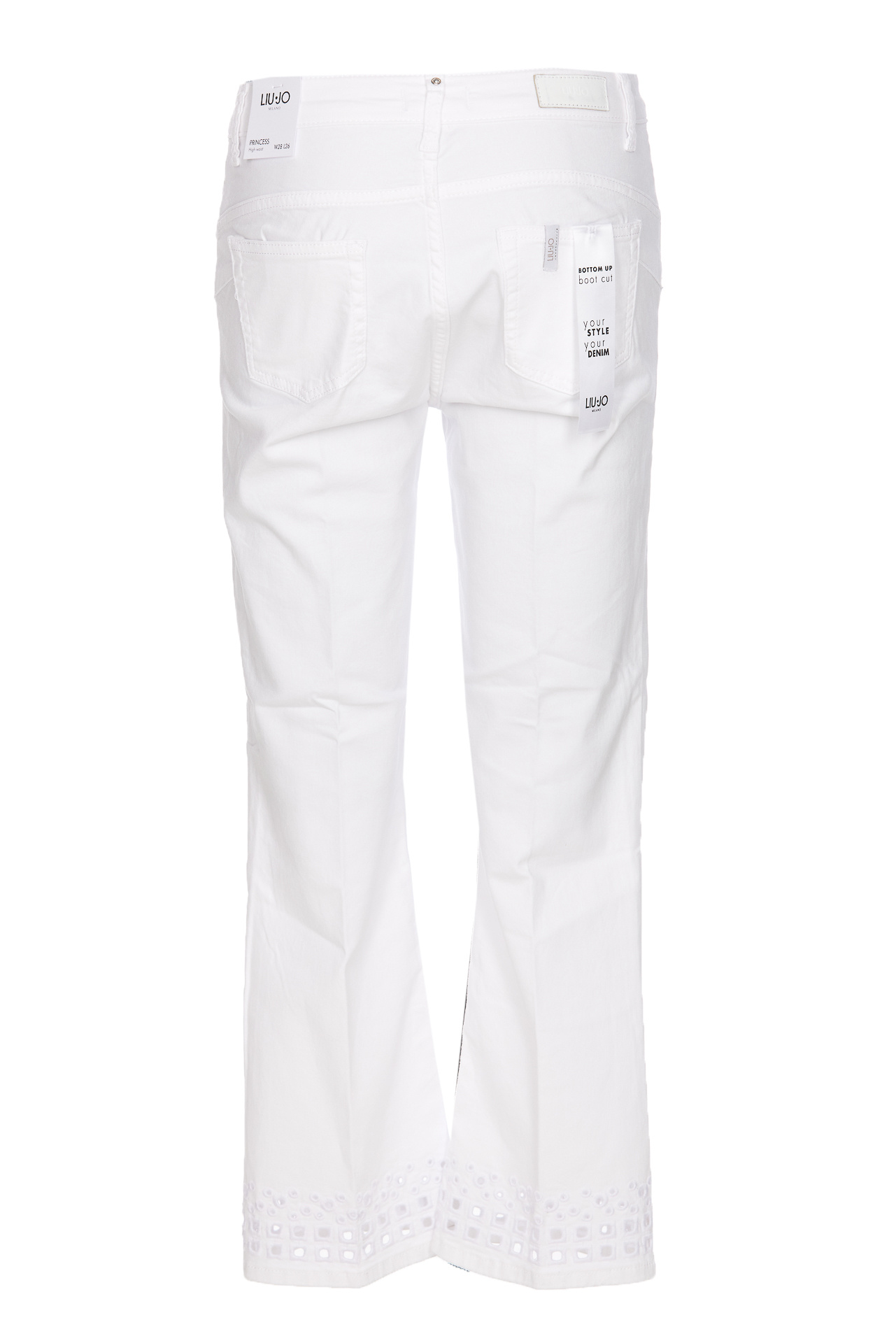 Liu •jo Liu Jo High-waisted Cropped Jeans In White