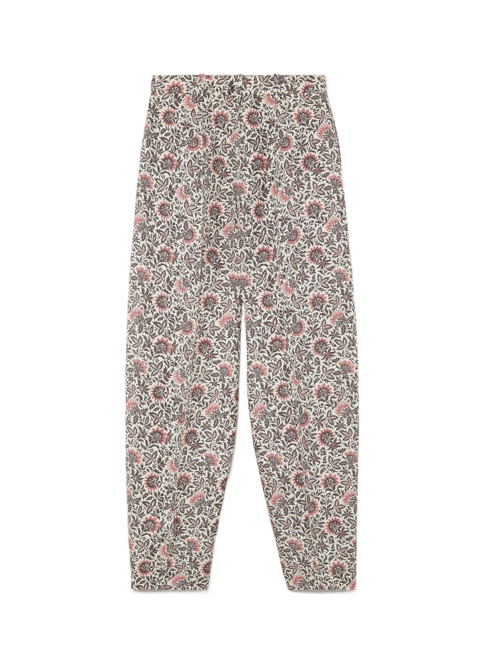 Loro Piana Dan Trousers In Chalk Color/graphite Powder/dahlia Color