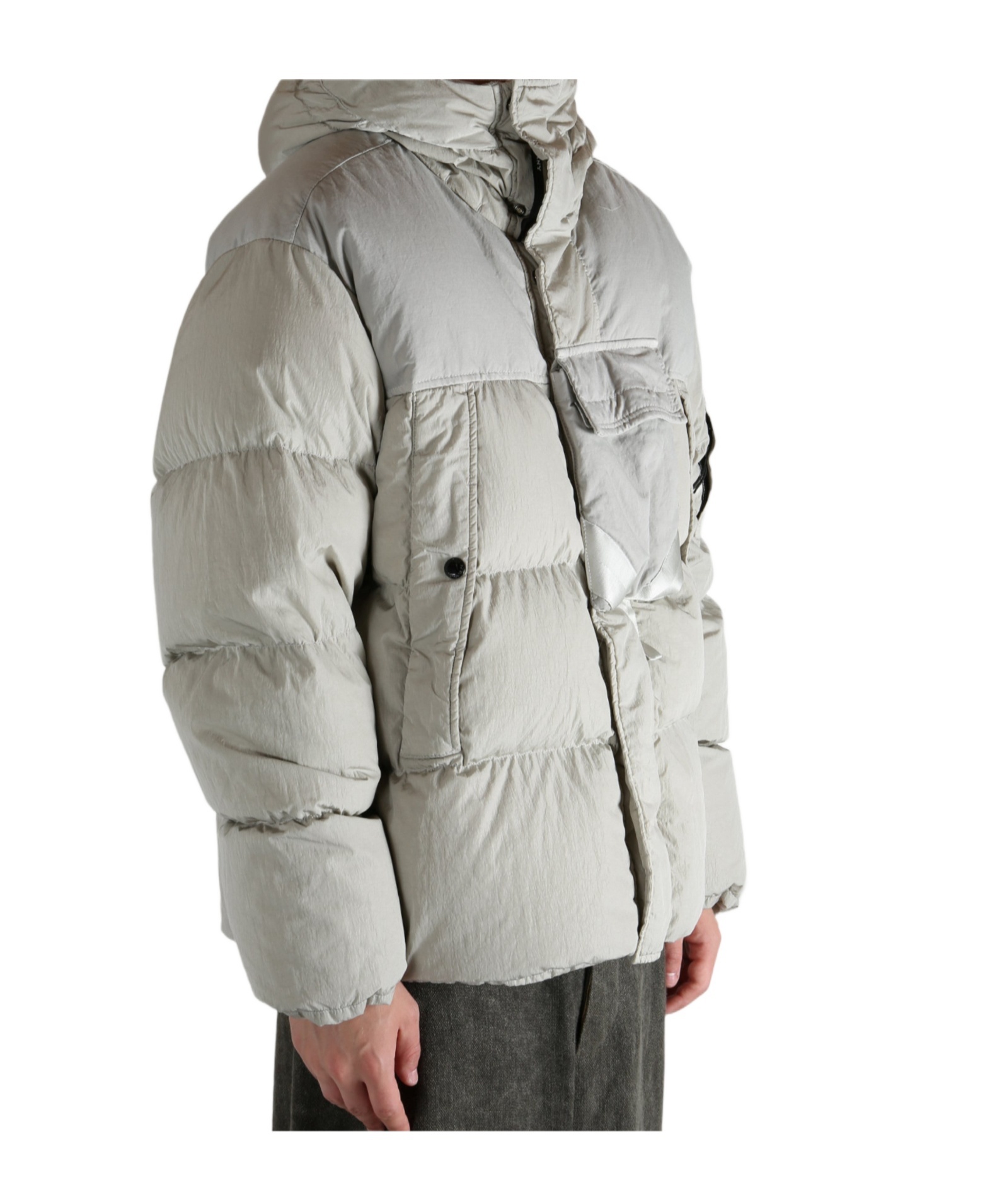 C.p. Company Thick Quilted Jacket In White