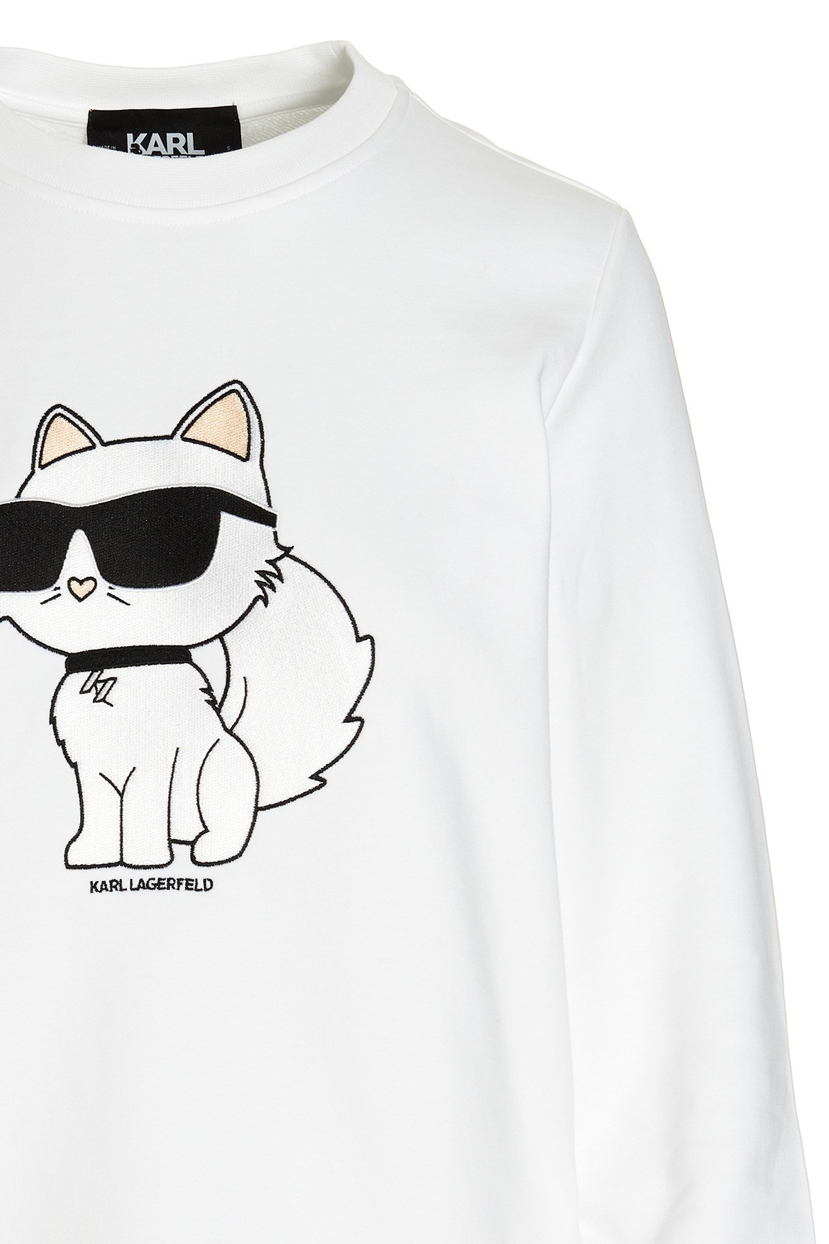 Karl Lagerfeld 'ikonik 2.0 Choupette' Sweatshirt In White