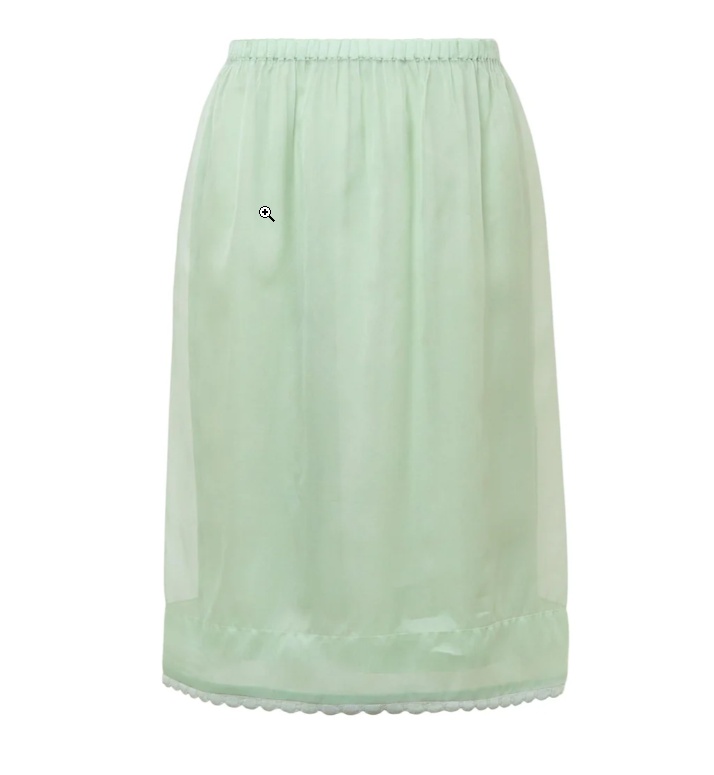 N°21 N21 Elastic Waist Silk Skirt In Green