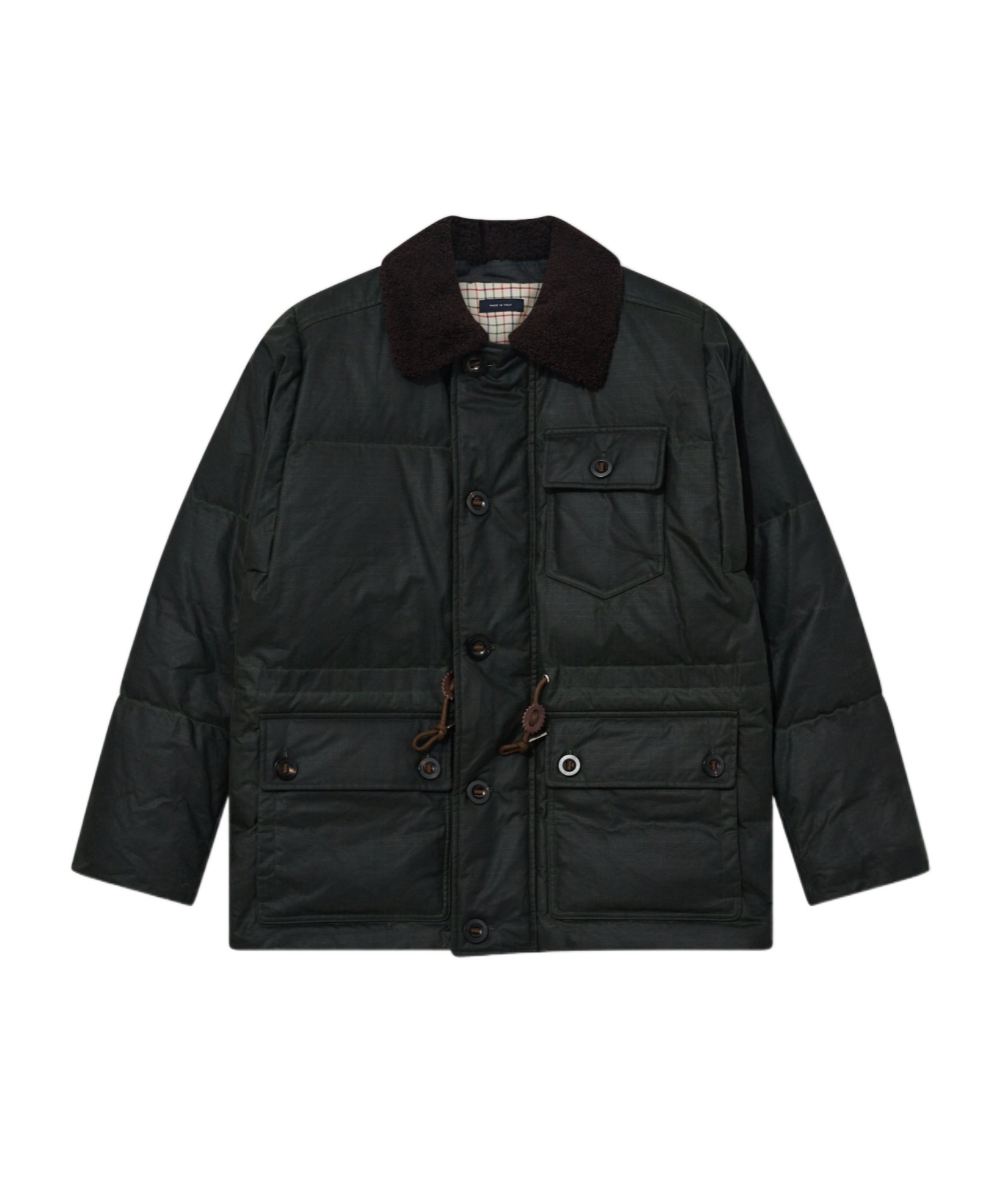 Drake's London Long-sleeved Cotton Jacket In Green