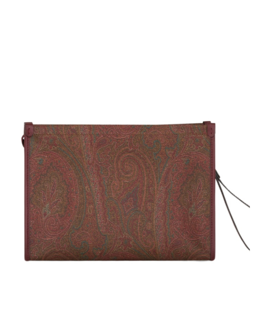 Etro Large Paisley Pouch In Red