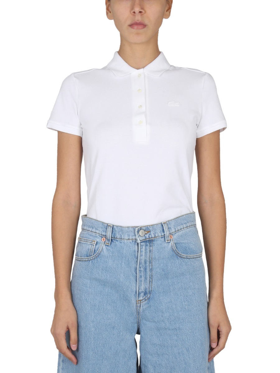 Lacoste Short Sleeve Polo Shirt In White