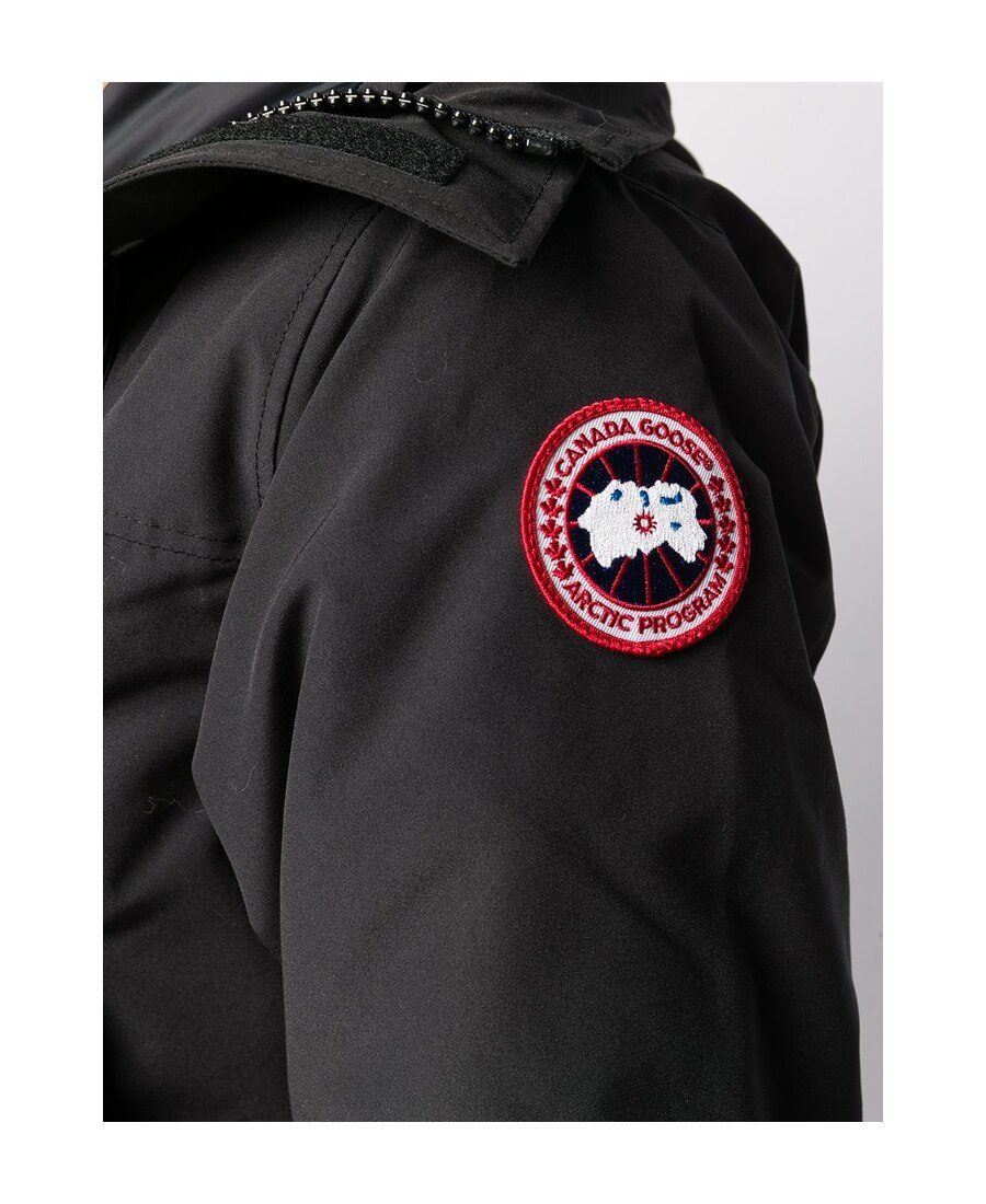 Canada Goose Langford Slim Fit Down Parka With Genuine Coyote Fur Trim In Black