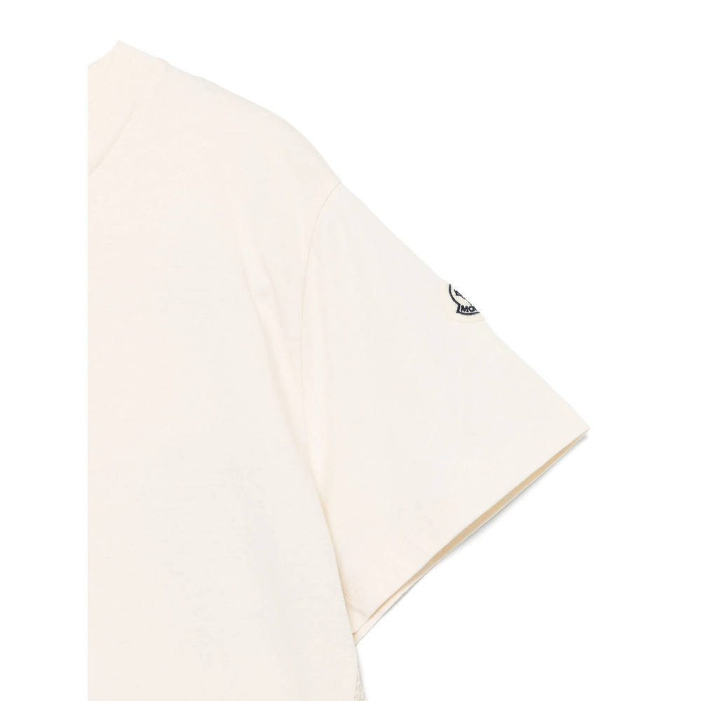 Moncler Floral-print T-shirt In Nude