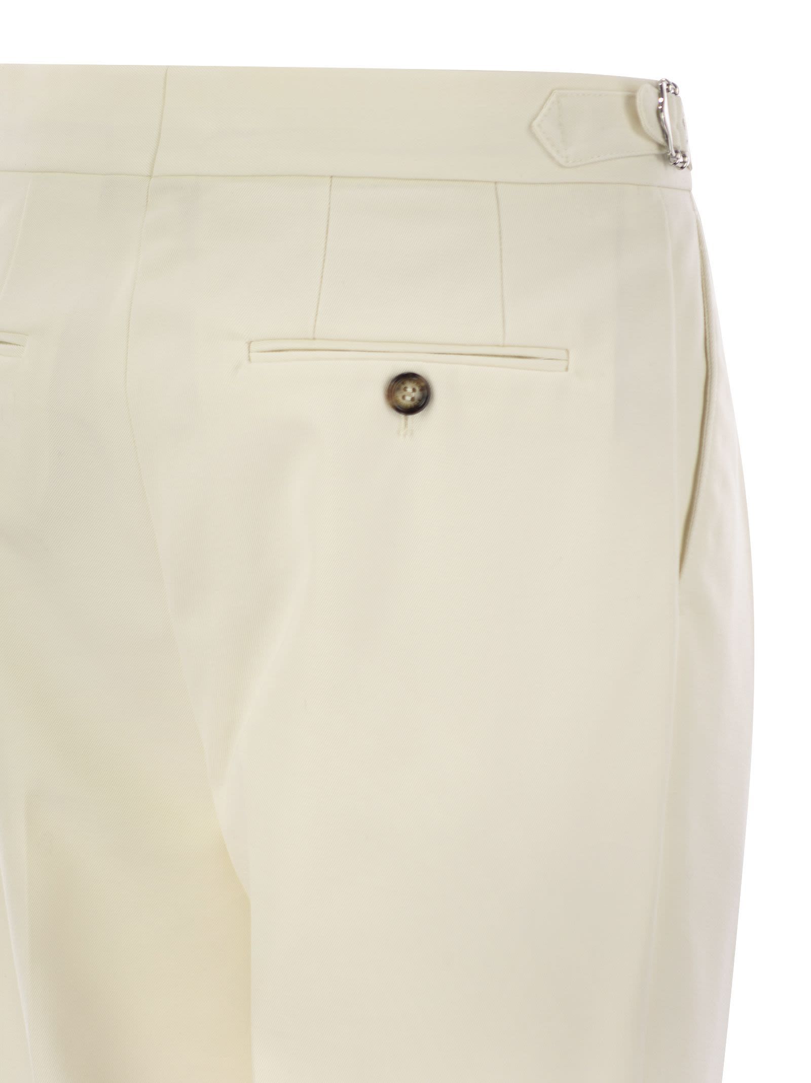 Brunello Cucinelli Cotton Corduroy Straight Pants In Nude