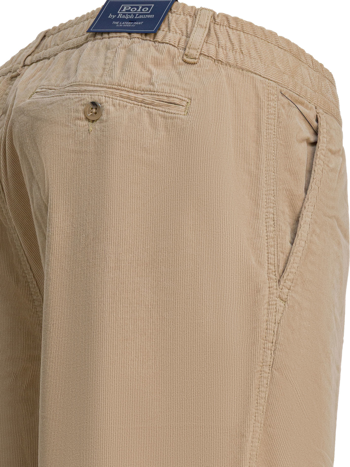 Polo Ralph Lauren Luxe Velvet Lateef Trousers Pockets In Brown