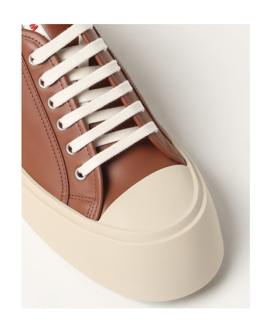 Marni Tie Low-top Sneakers In Brown