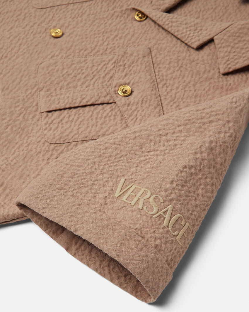 Versace Short-sleeved Shirt In Nude