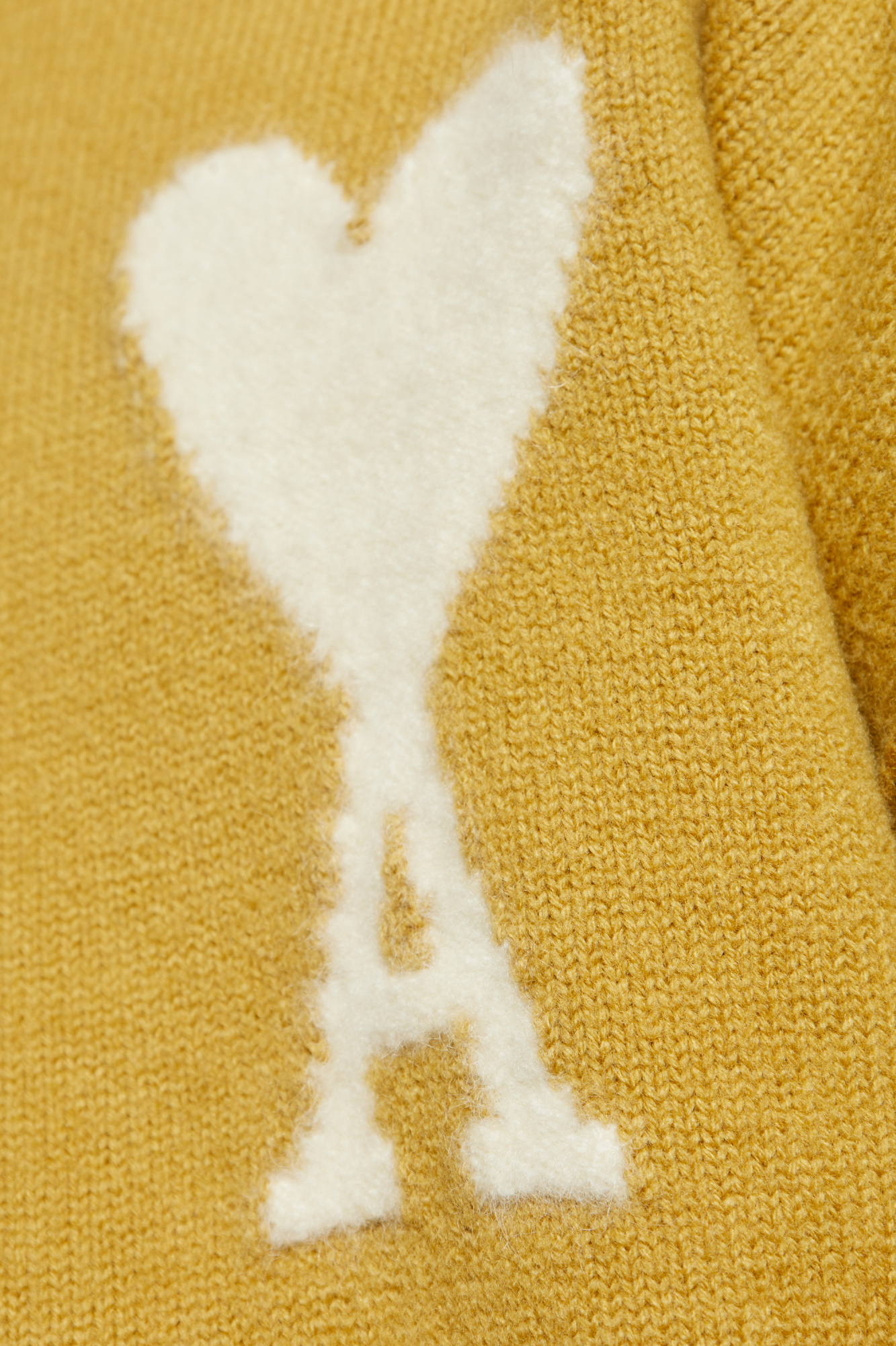 Ami Alexandre Mattiussi Long-sleeved Sweater In Yellow