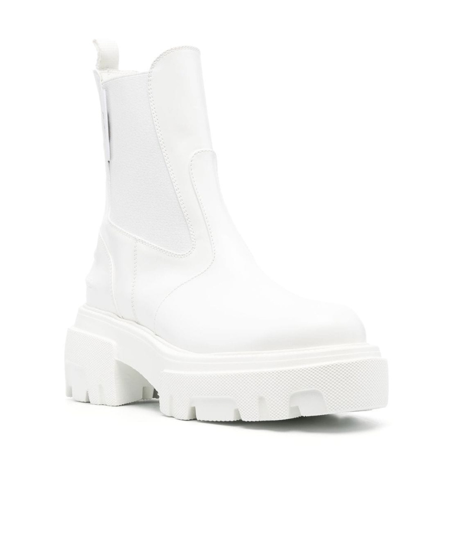 Msgm Elasticated Side-panel Ankle Boots In White