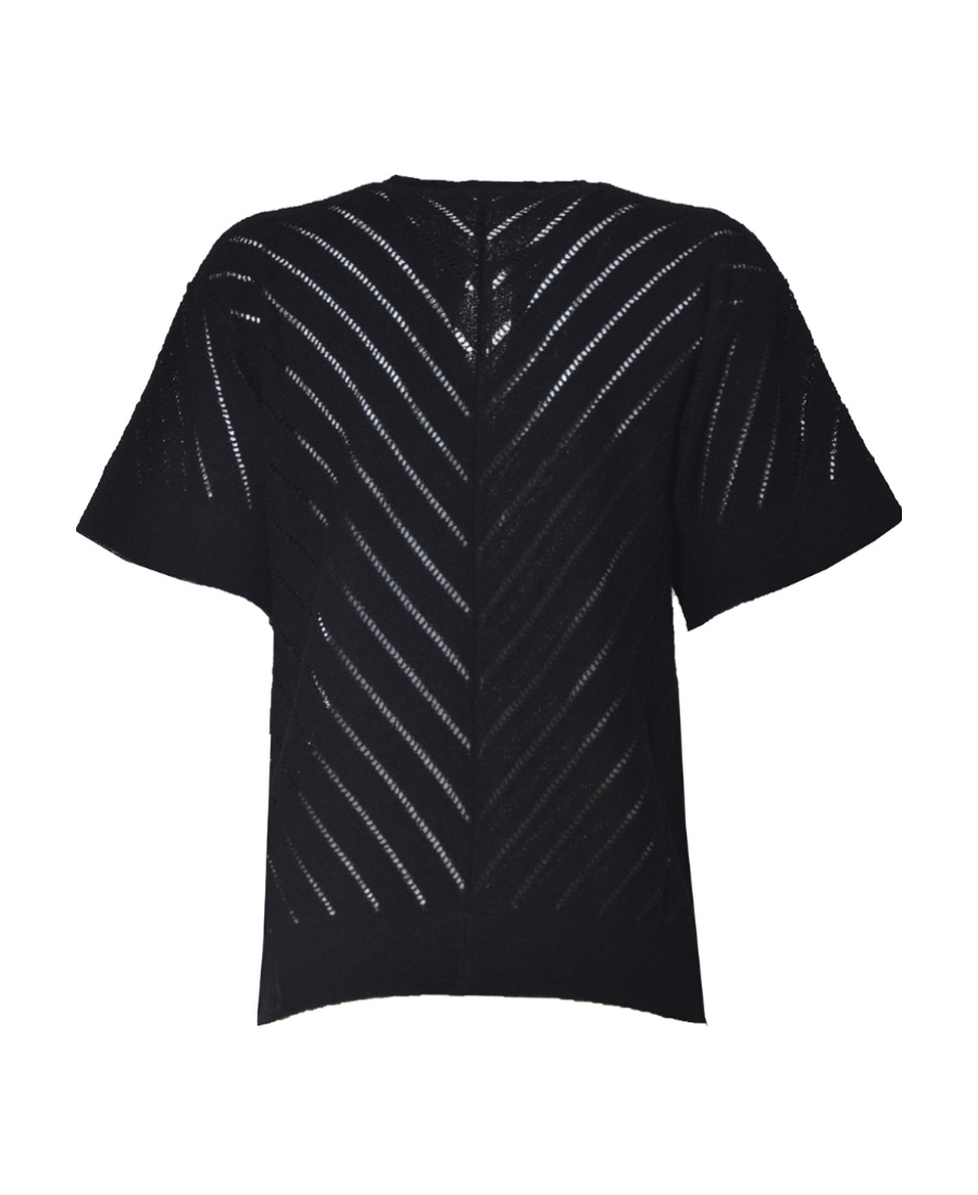 Jil Sander Tassel-detailed Short-sleeved Top In Black