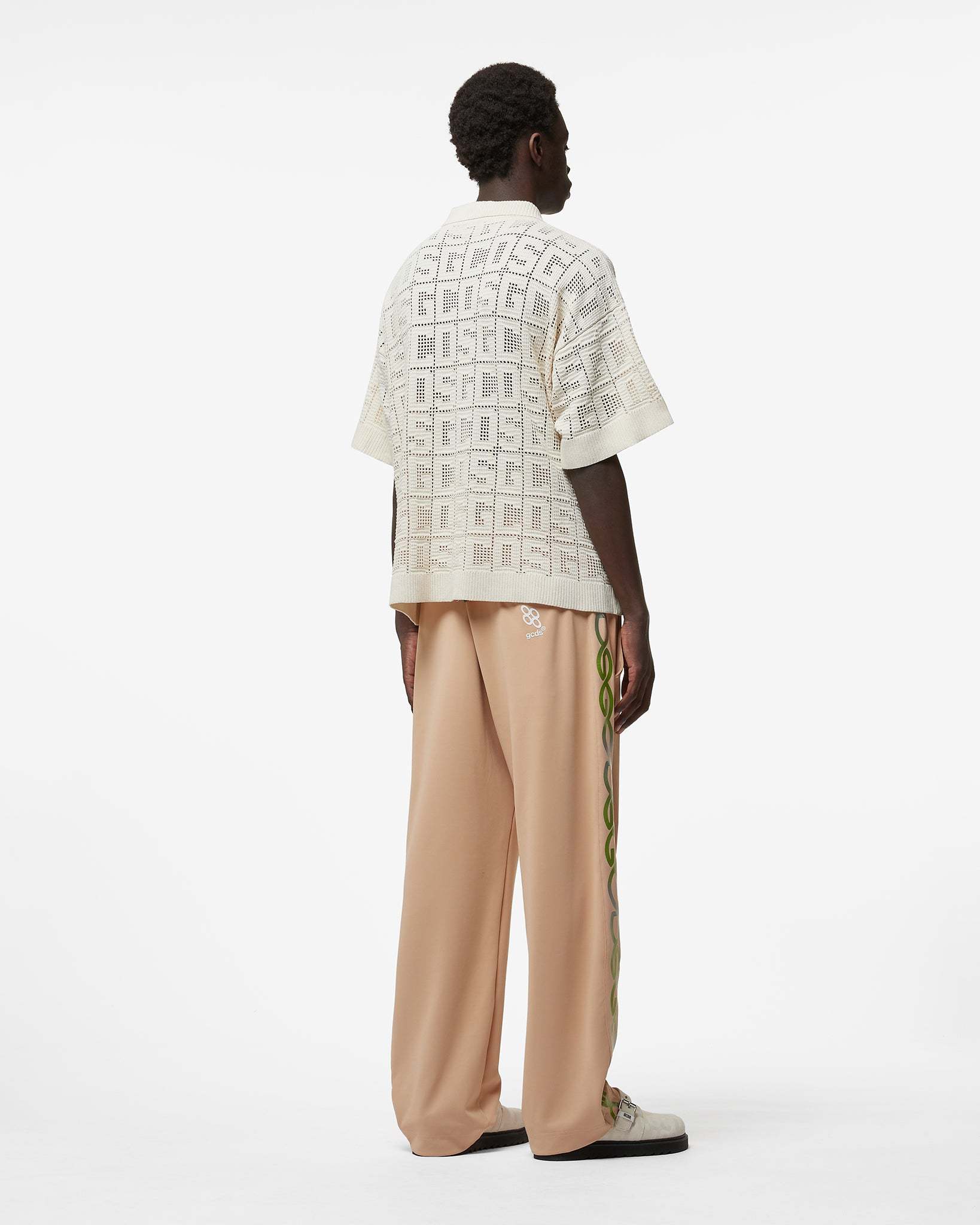 GCDS LOGO-PRINT TRACK TROUSERS