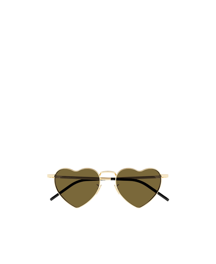 Saint Laurent Loulou Heart-frame Sunglasses In Gray