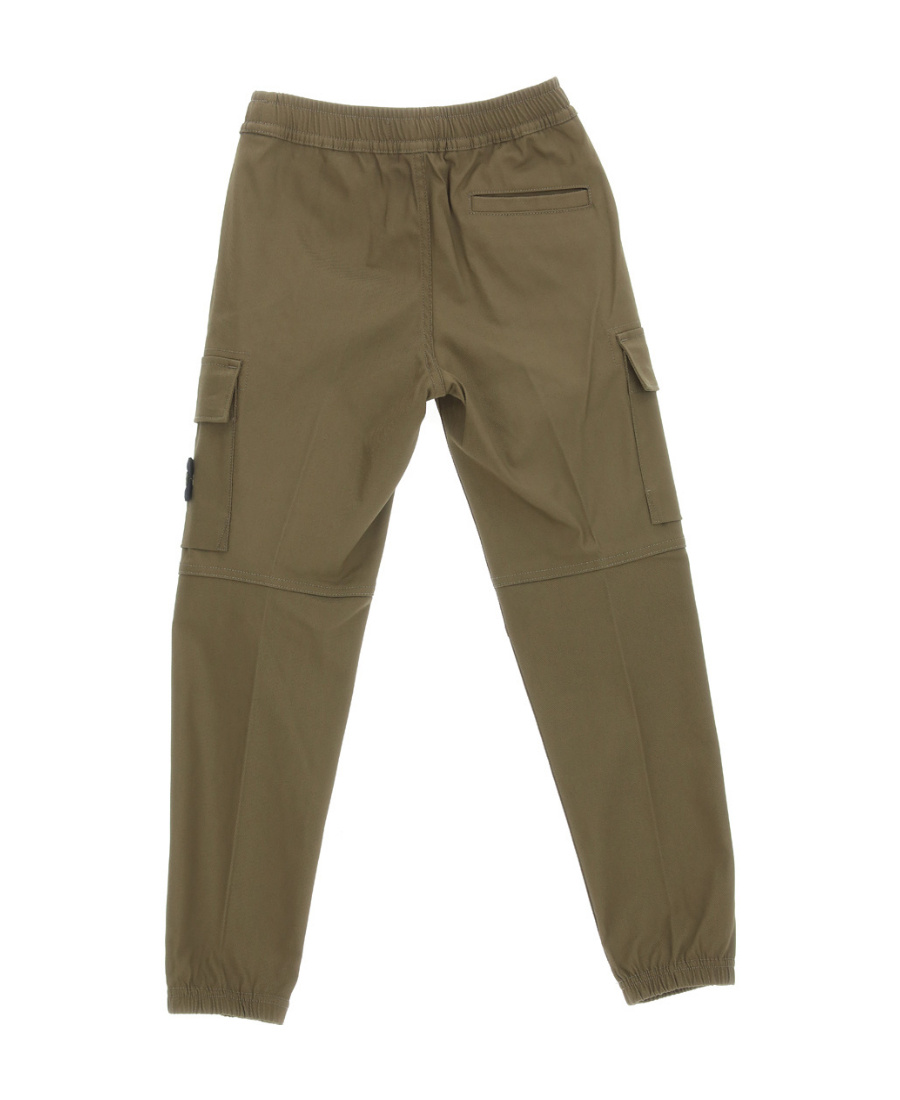 Stone Island Compass-patch Cargo Trousers In Green
