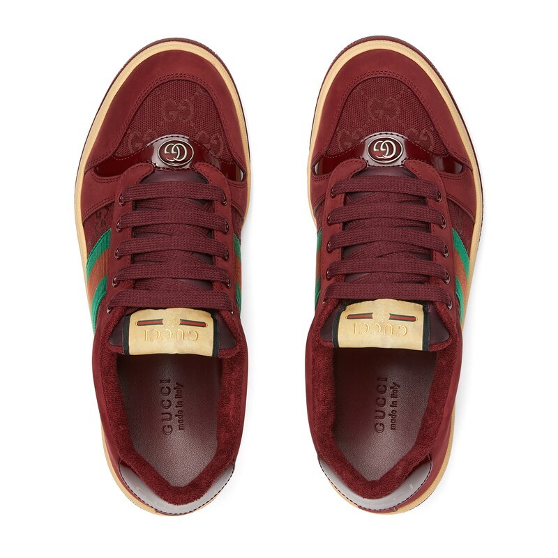 Gucci Sneakers With Round Toe And Contrast Sole In Multi