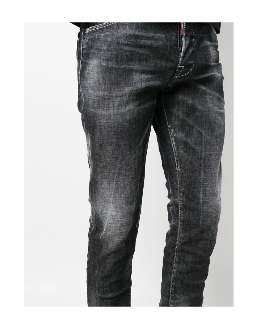 Dsquared2 Slim-fit Straight-leg Jeans In Black