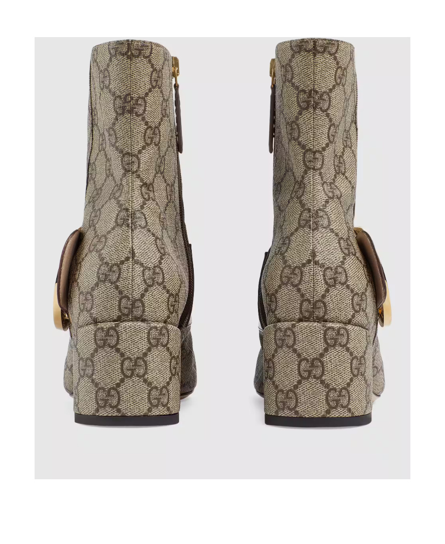 Gucci Blondie 60 Gg-supreme Canvas Boots In Brown