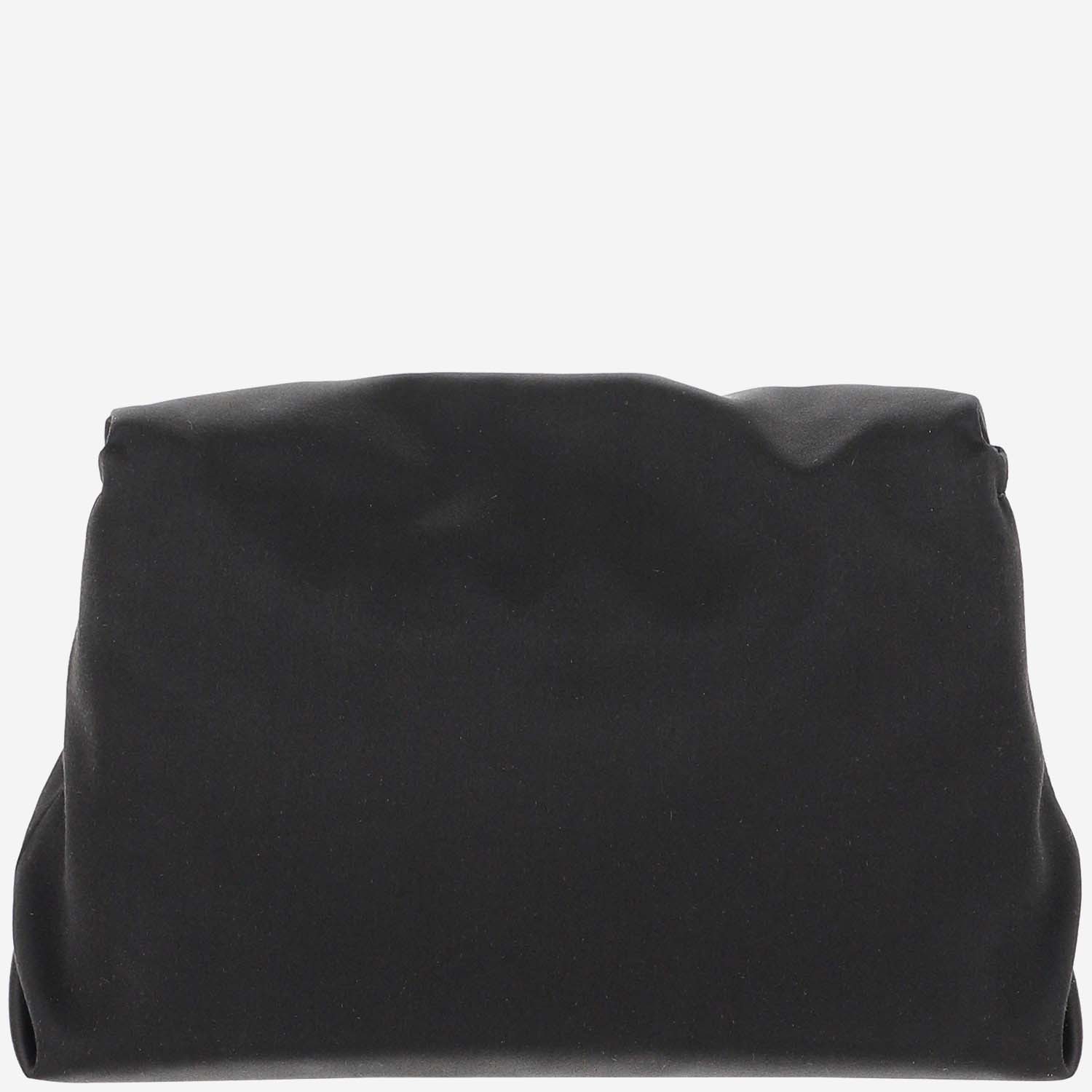Roger Vivier Mini Drapé Ruched Buckle-detail Clutch Bag In Black