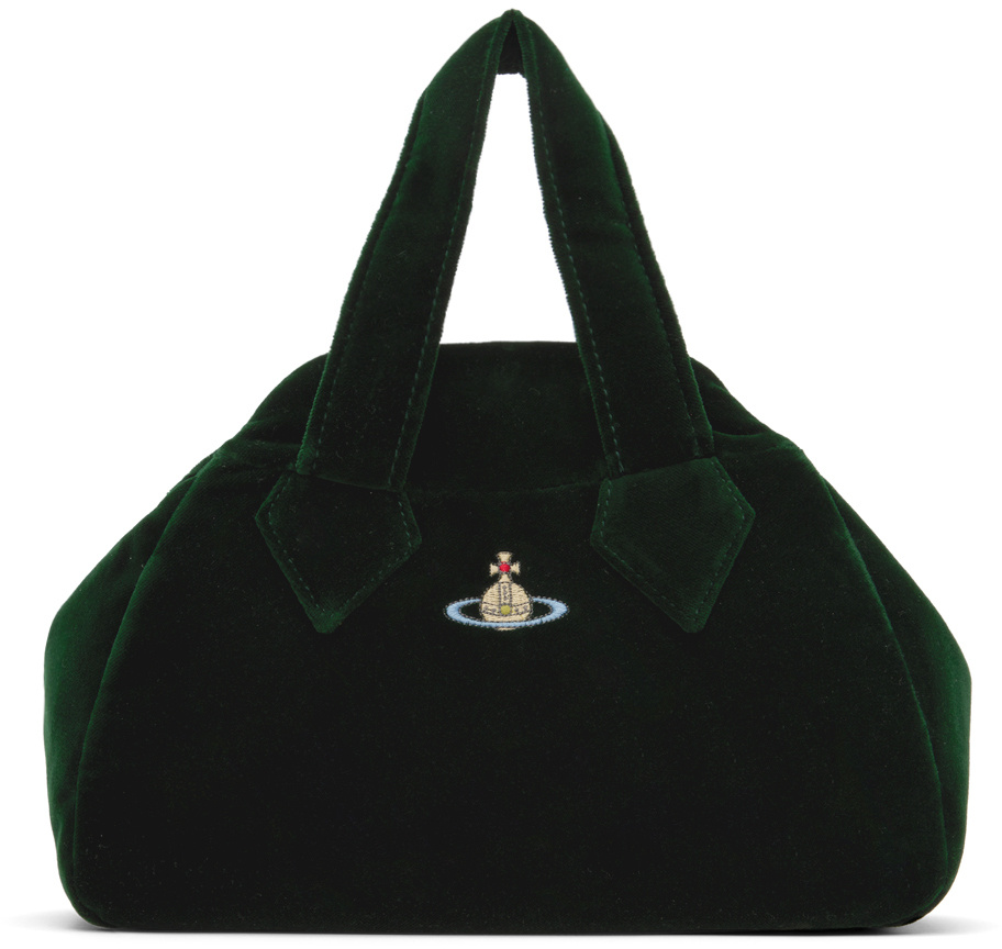 Vivienne Westwood Woman Black Velvet Medium Archive Handbag