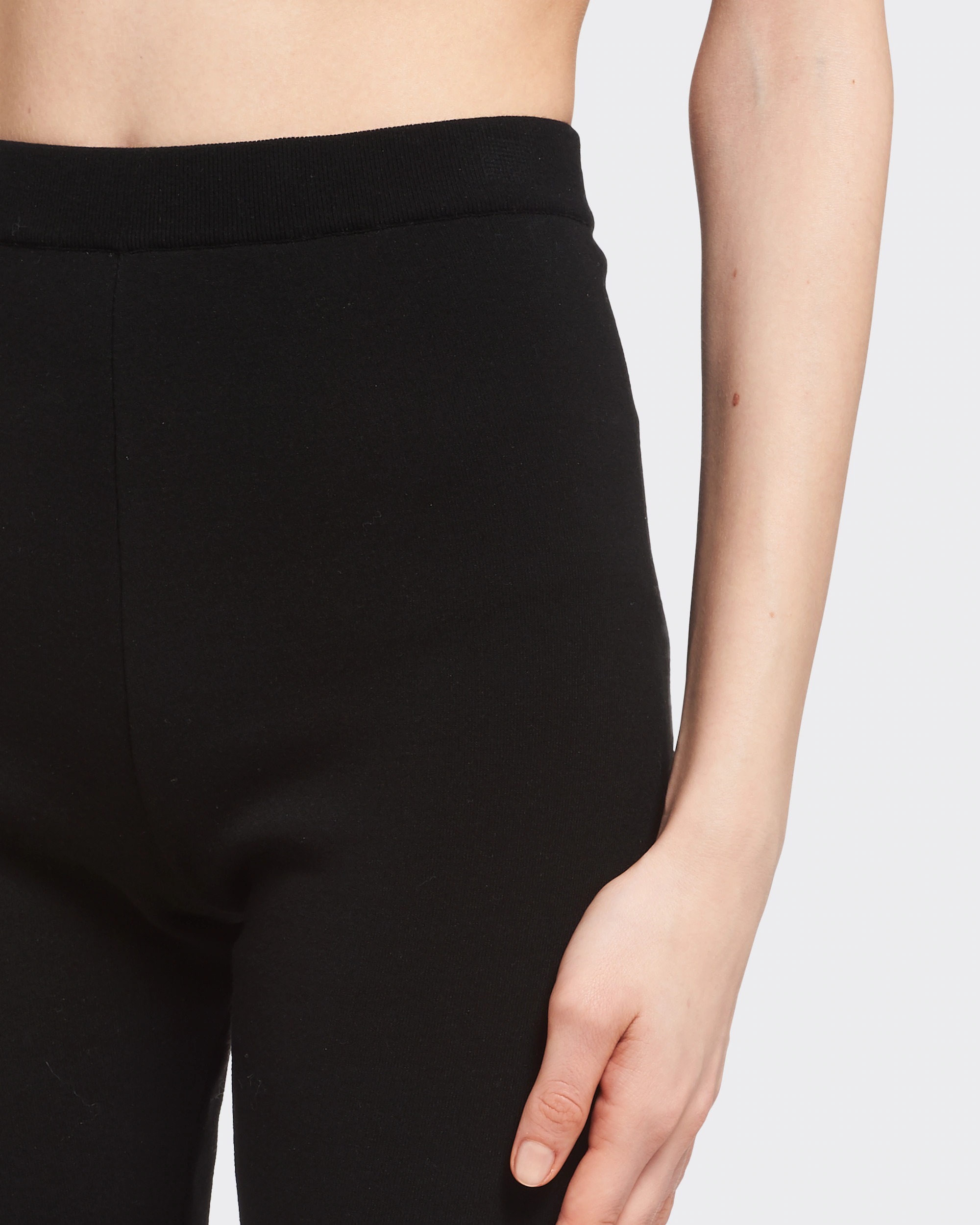 Prada Black Viscose Blend Leggings In Black