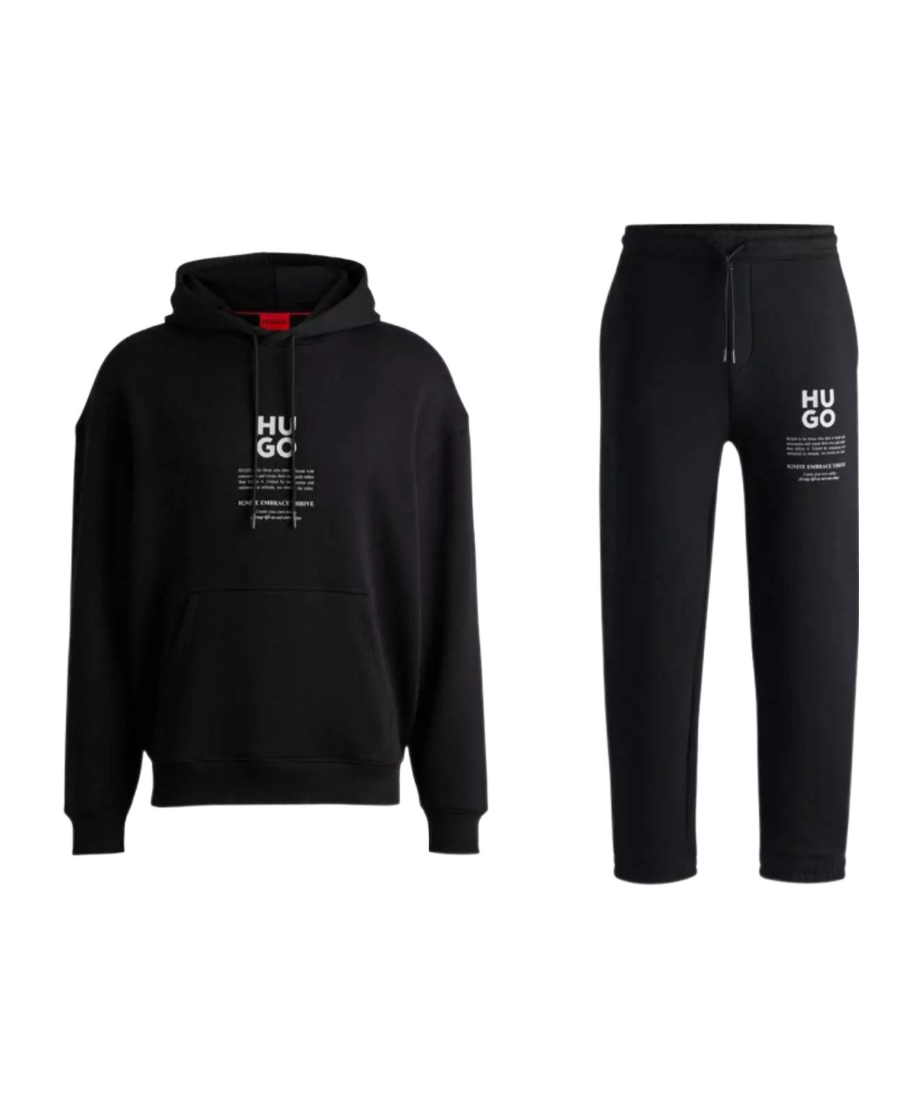 Hugo Boss Long-sleeved Sportswear Sweater Set In Black