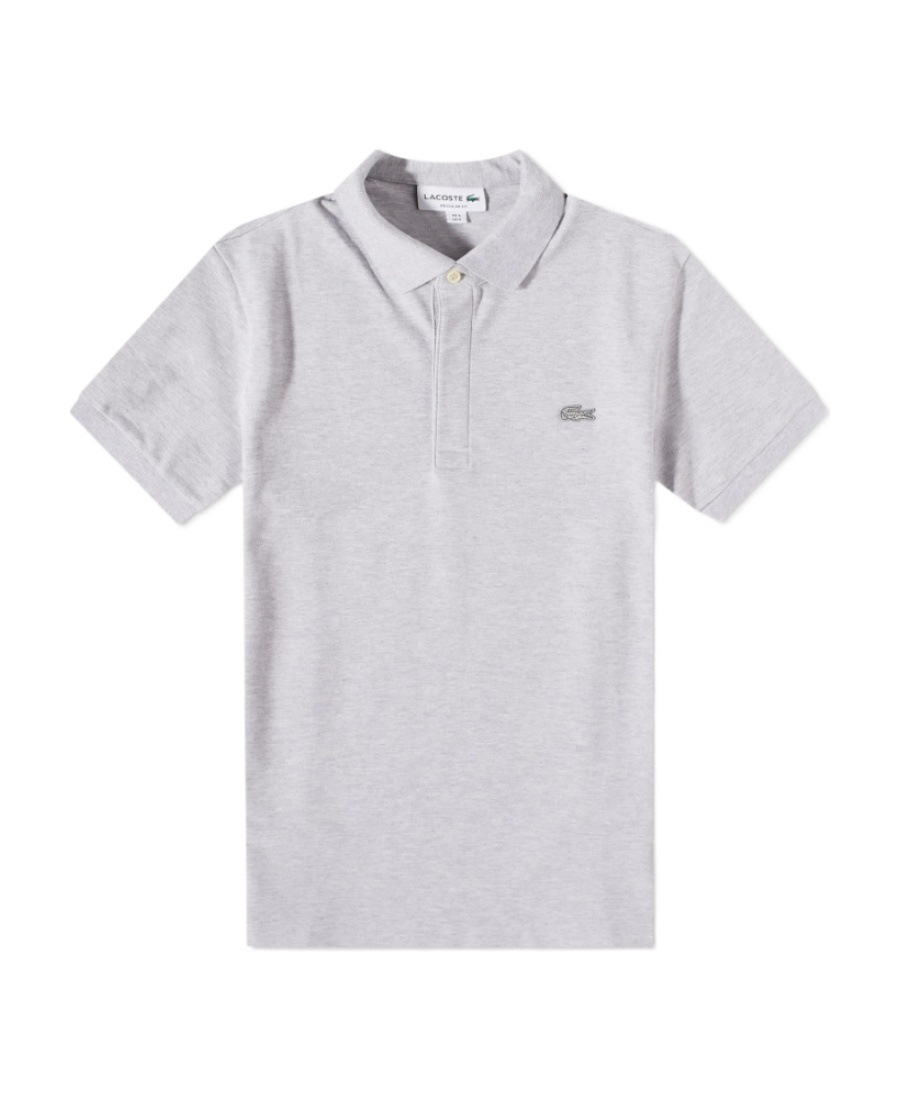 Lacoste Lapel Short-sleeved Polo Shirt In Gray