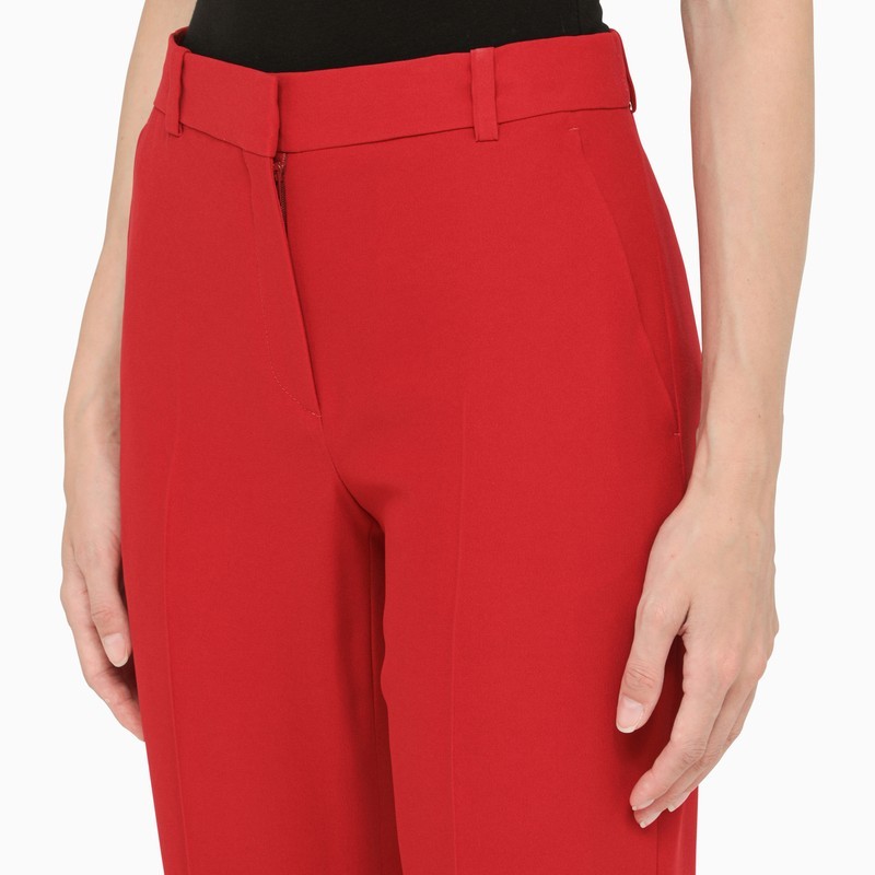 Alexander Mcqueen High-waist Tailored Trousers In Red