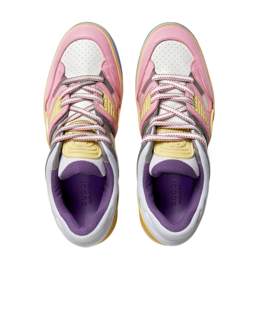 Gucci Basket Panelled Sneakers In Multicolor