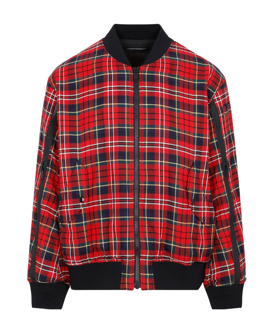 Undercover Checked Jacket In Red