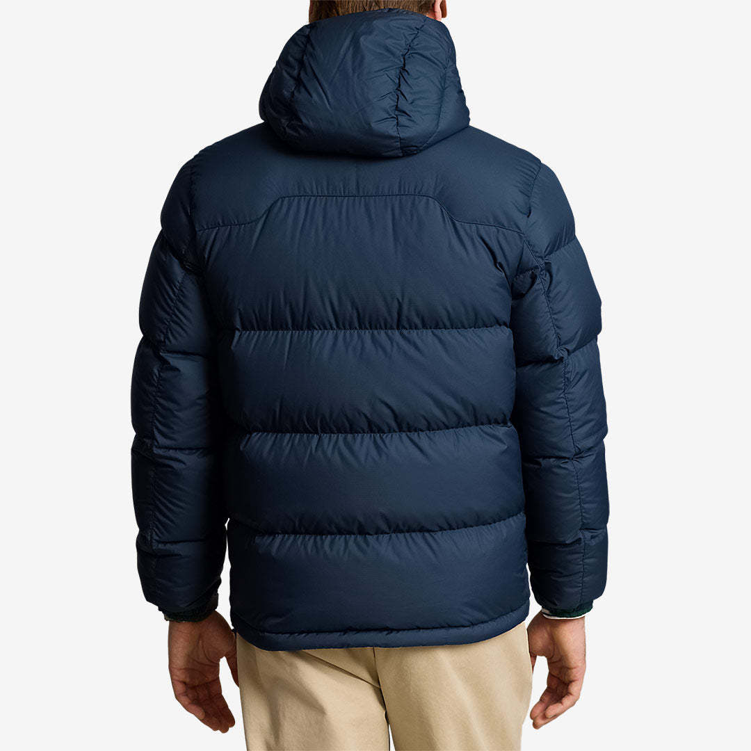 Polo Ralph Lauren Gorham Water-repellent Ripstop Fabric Down Jacket Clothing In Blue