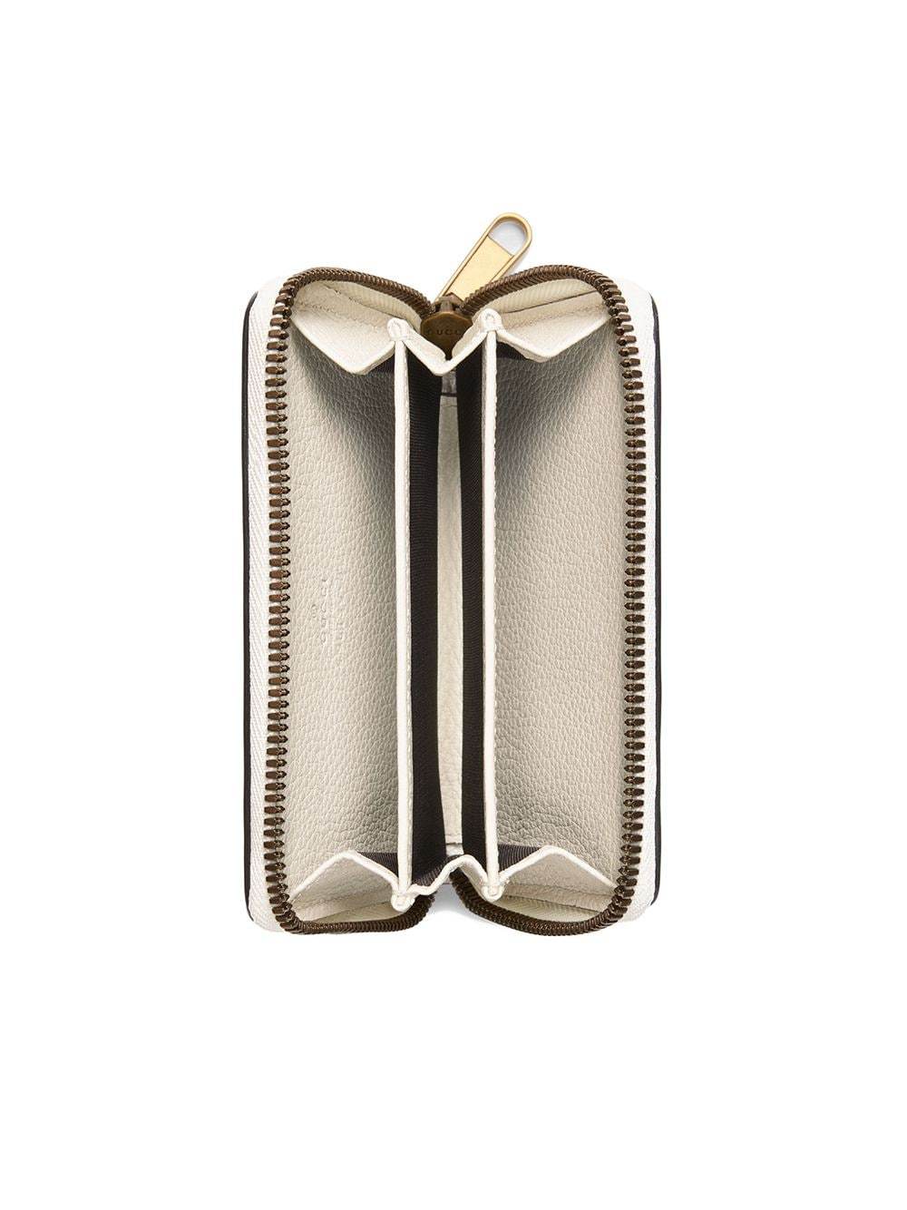Gucci Print Leather Card Case In Nude