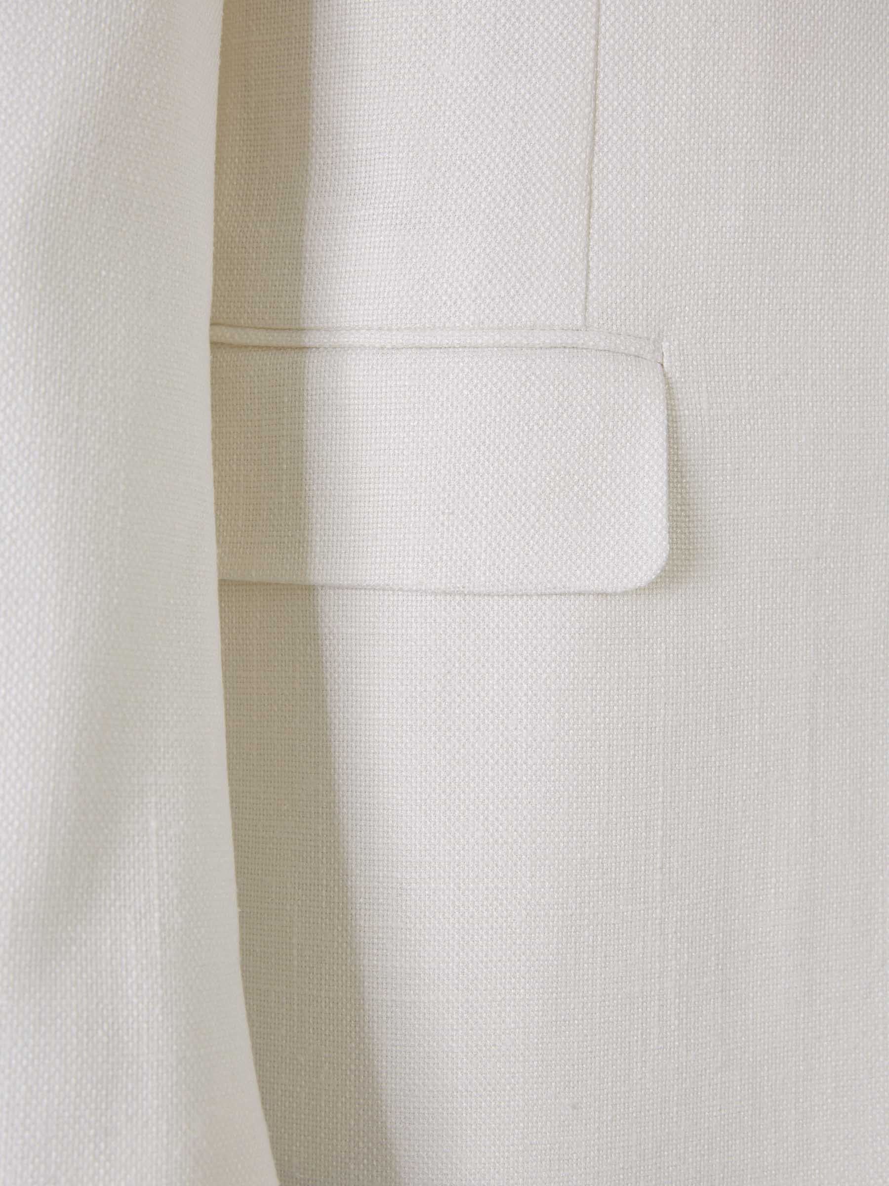 Canali Textured Silk Blazer In White
