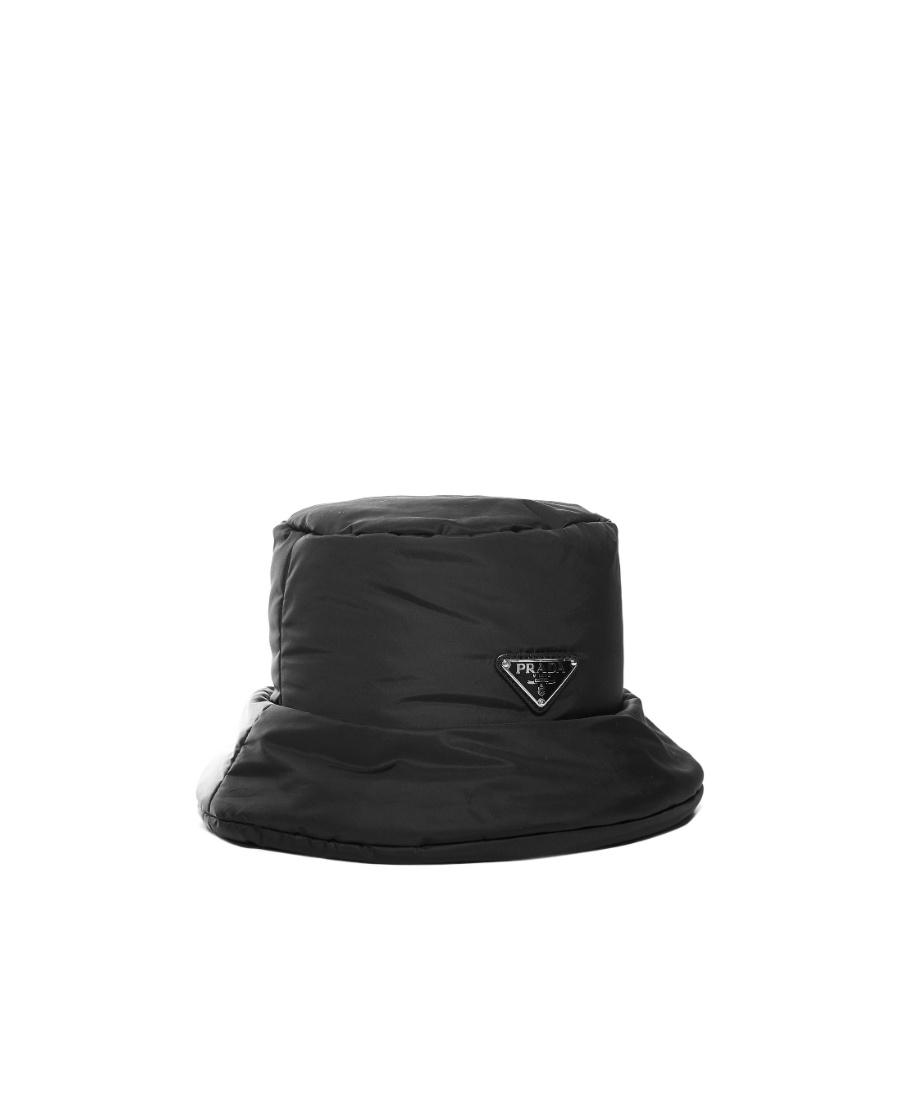 Prada Womens Black Re-nylon Recycled-polyamide Bucket Hat In Black