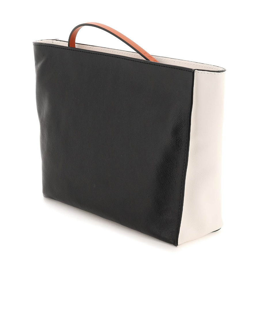 MARNI LOGO-PRINT DETAIL CLUTCH BAG 