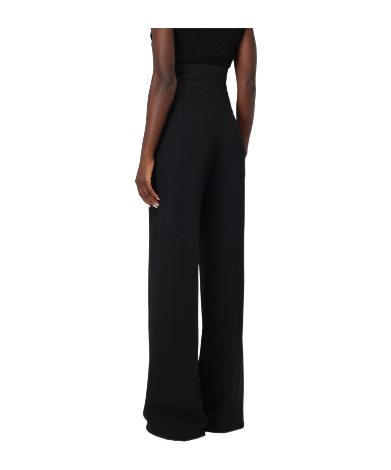 Ermanno Scervino High-waisted Casual Pants In Black