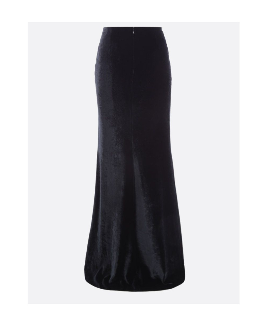 Blumarine Slit-detail Ankle-length Skirt In Black