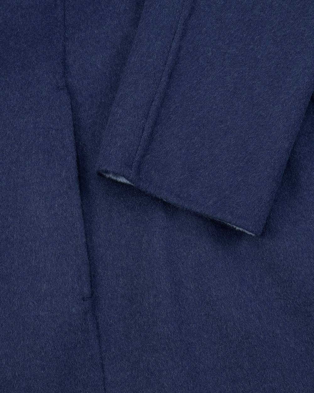 Weekend Max Mara Logo Long-sleeved Coat In Blue