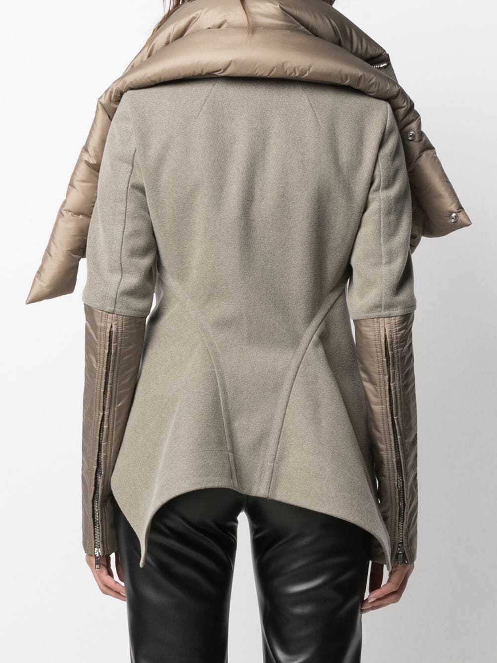 Rick Owens Spliced Large Profile Collar Jacket In Gray