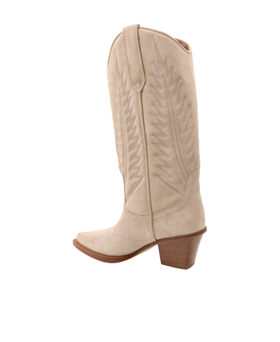 Paris Texas 70mm Embroidered-motif Suede Boots In Nude