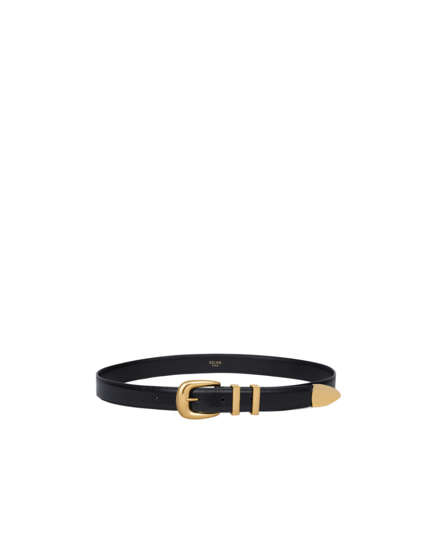 Celine Logo Belt In Black