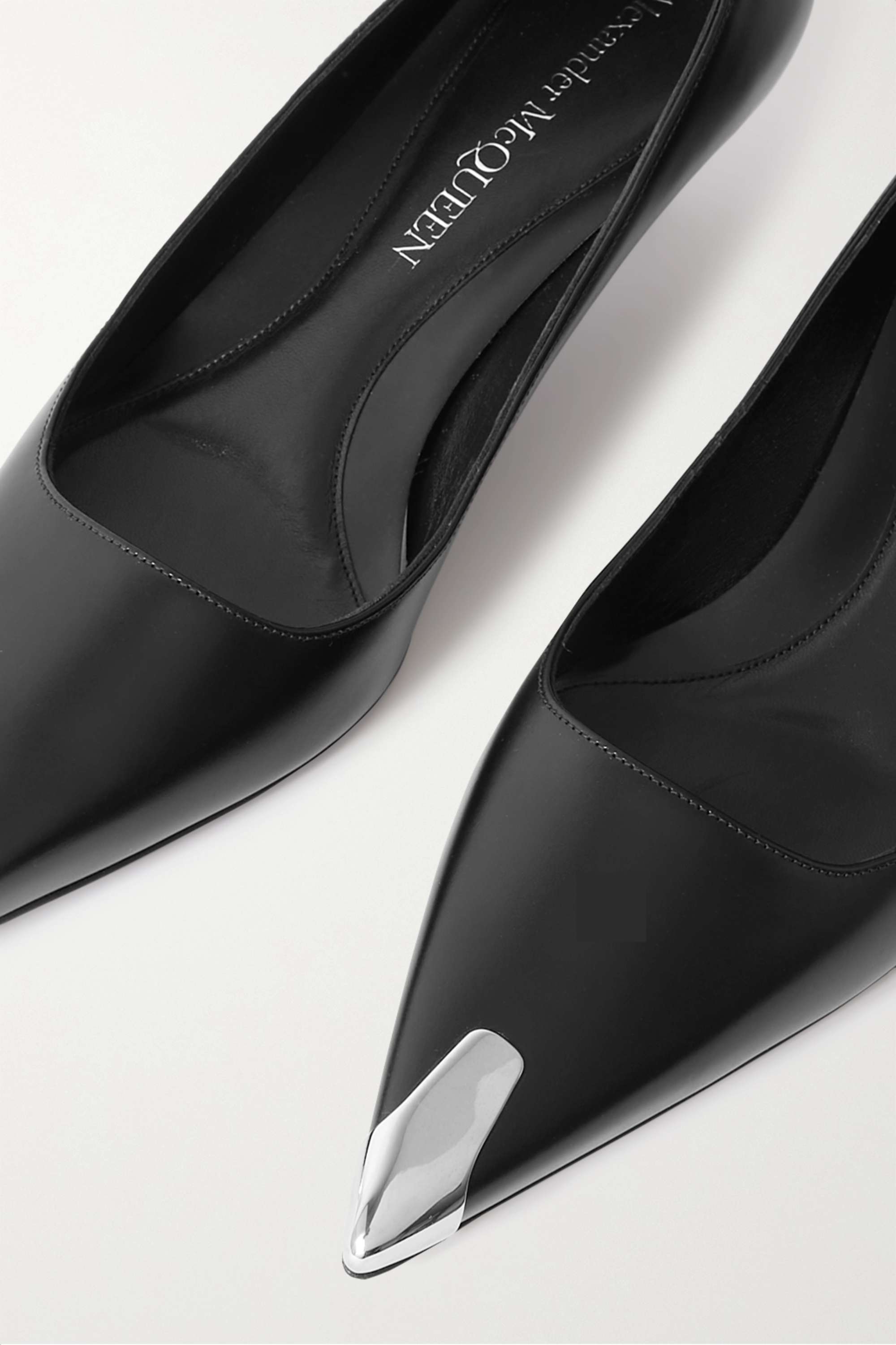 Alexander Mcqueen Punk Metal-toecap Pumps In Black