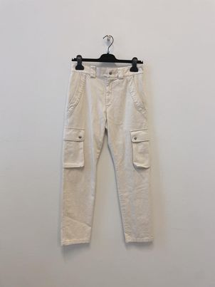 Isabel Marant Evalia Tapered Cotton Cargo Pants In White