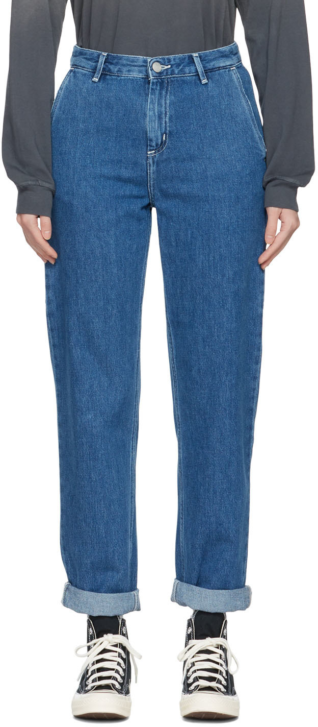 Carhartt Pierce Straight-leg Organic Cotton Jeans In Blue