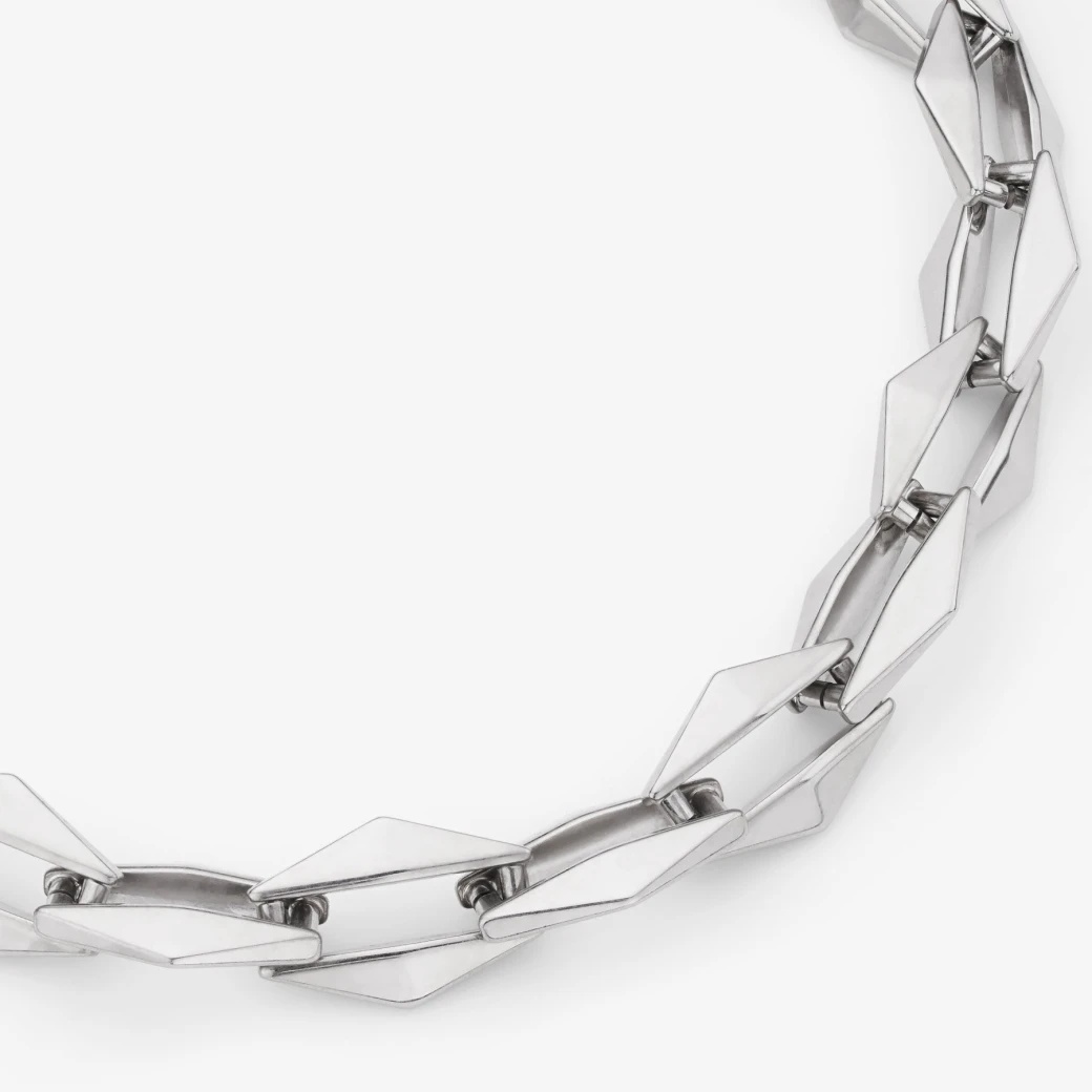 Jimmy Choo 'linkage De Diamant' Necklace In White