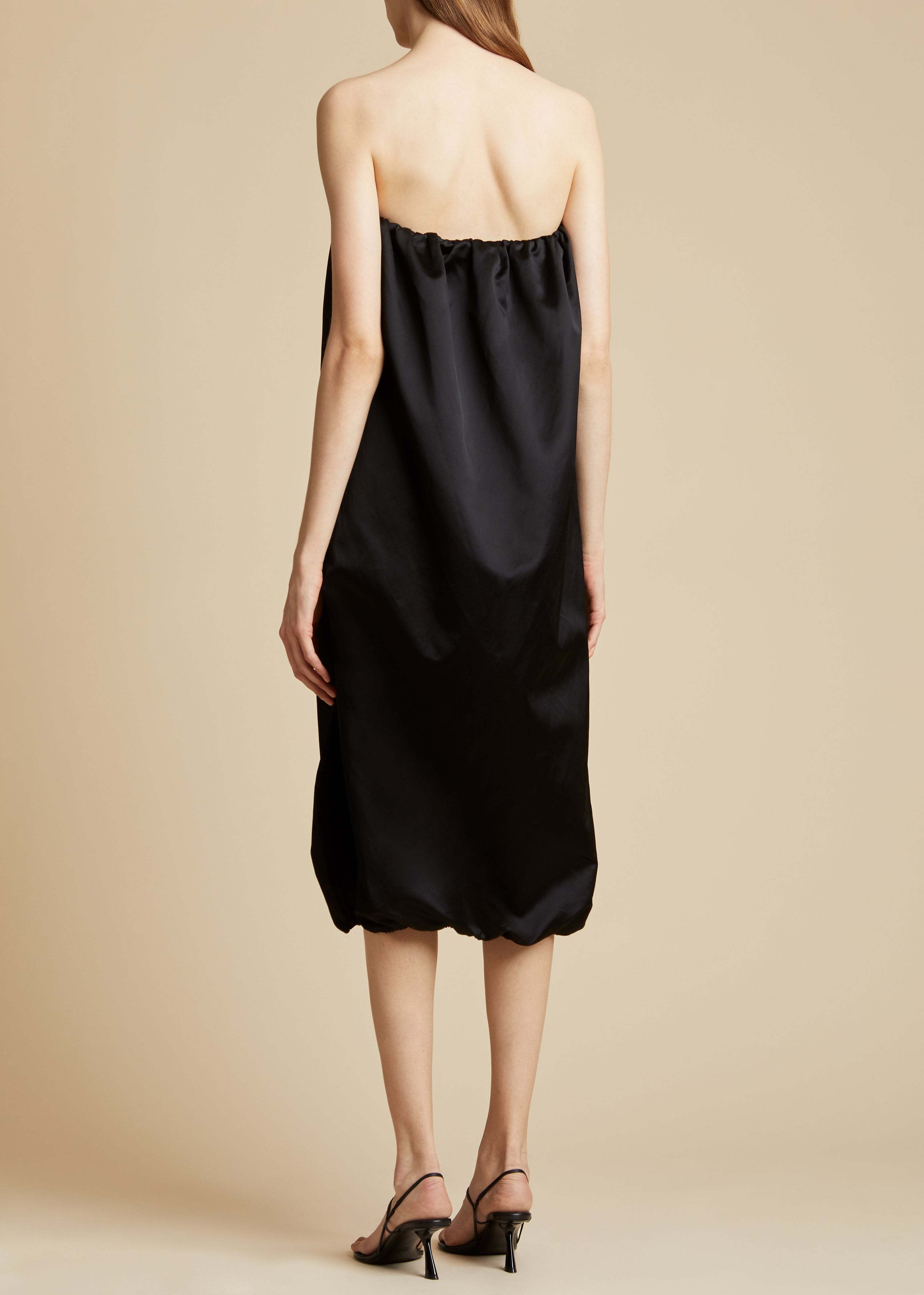 Khaite Strapless Gathered Dress